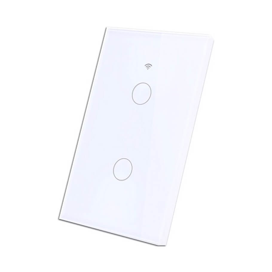 Công tắc cảm ứng 2 nút không viền Wifi SmartZ WS1.2W
